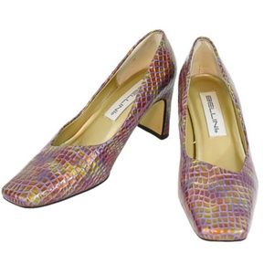 Bellini 'Margie' Leather Faux Reptile Heels Pumps